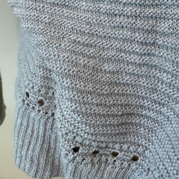 Cynthia Rowley Linen knitted Cardigan Grey - Picture 3 of 4